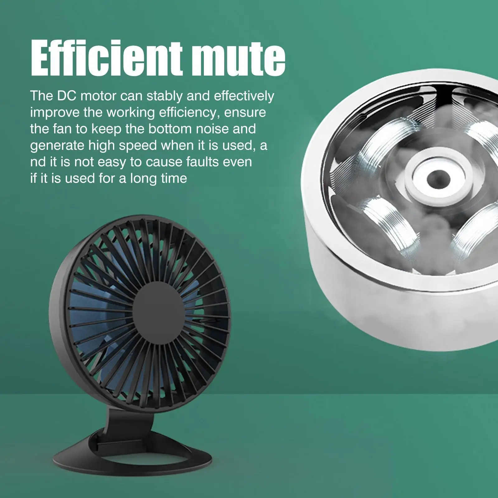 

Small Fan Mini Noiseless Portable Fan For Student Dormitory Office Desktop Fan Stand Fan T4f8