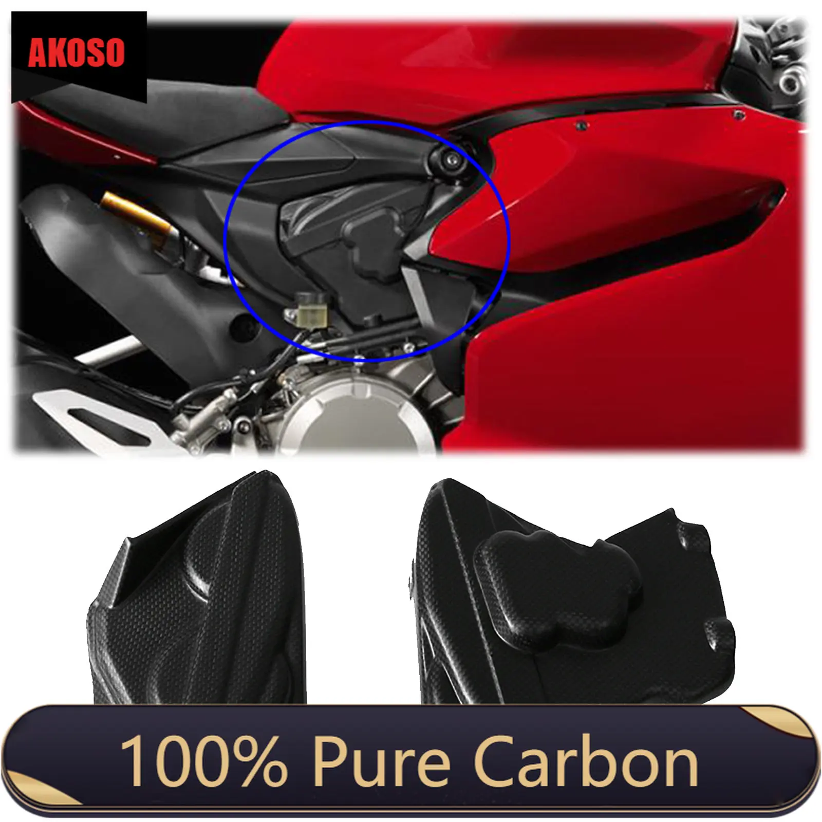 

Gloss 100% Twill Weave Carbon Fiber Fairings Engine Cam Hood Covers Bonnet For Ducati Panigale 899/959 Motorcycle Accessories