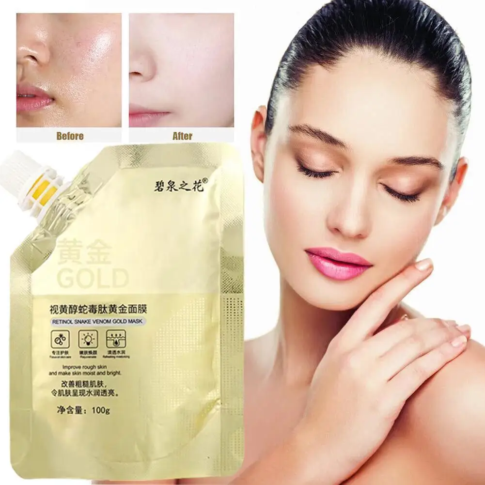 

100g Retinol Mask Gold Peel-off Masks Remove Blackhead Shrink Acne Face Care Lifting Pores Whitening Oil-Control Anti-Wrink Q8H6