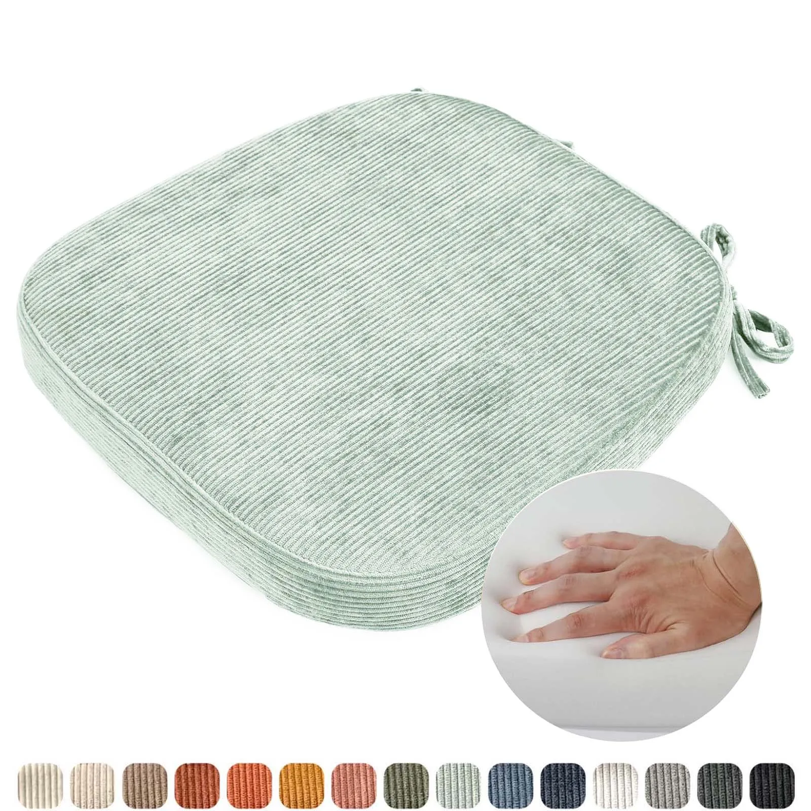 Моющаяся подушка для стула с ремнями в форме лошади, обеденный стул, сиденье для домашнего офиса, подушки для сиденья, льняная ткань со съемным чехлом