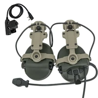 airsoft headset arc helmet bracket version msasordin tactical headset noise reduction hearing protection shooting headset