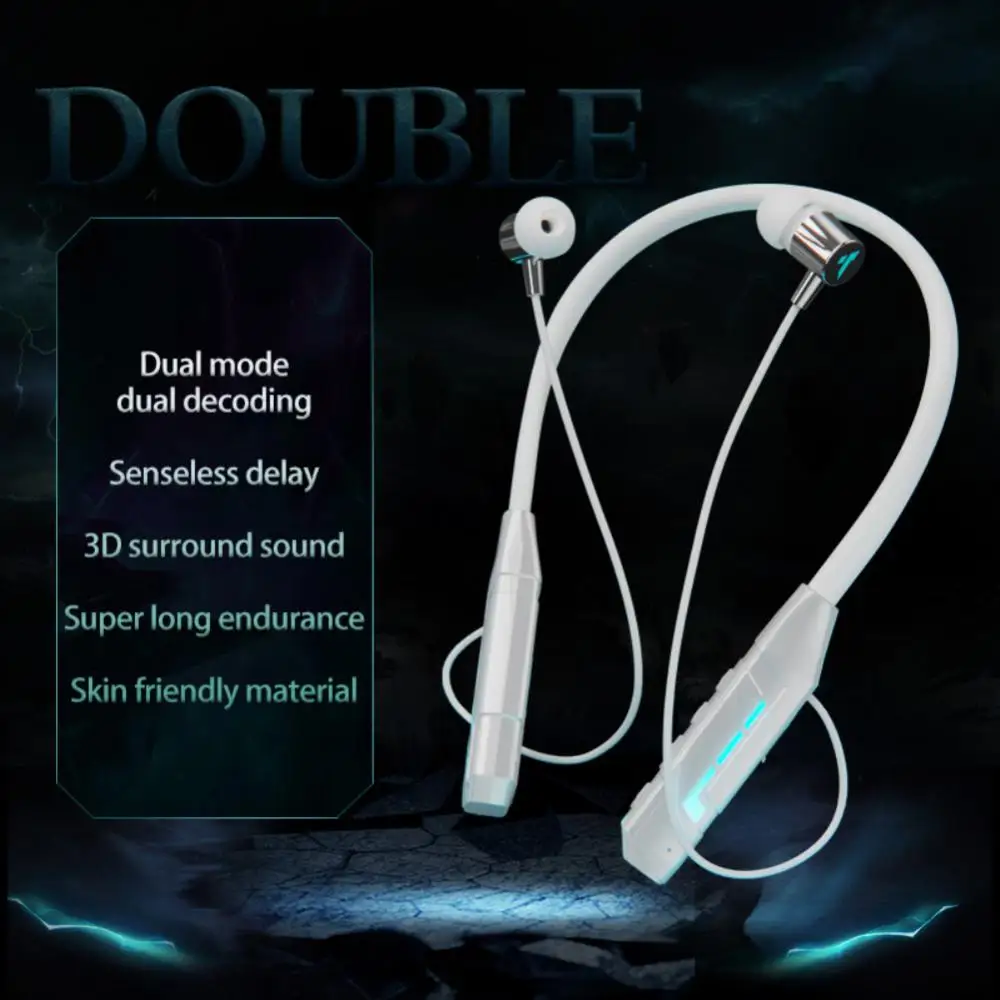 

Wireless Headphone Fone 5.2 Neckband Earphones Silicone Hifi Stereo Sports Headset Halter Waterproof Magnetic Earbuds