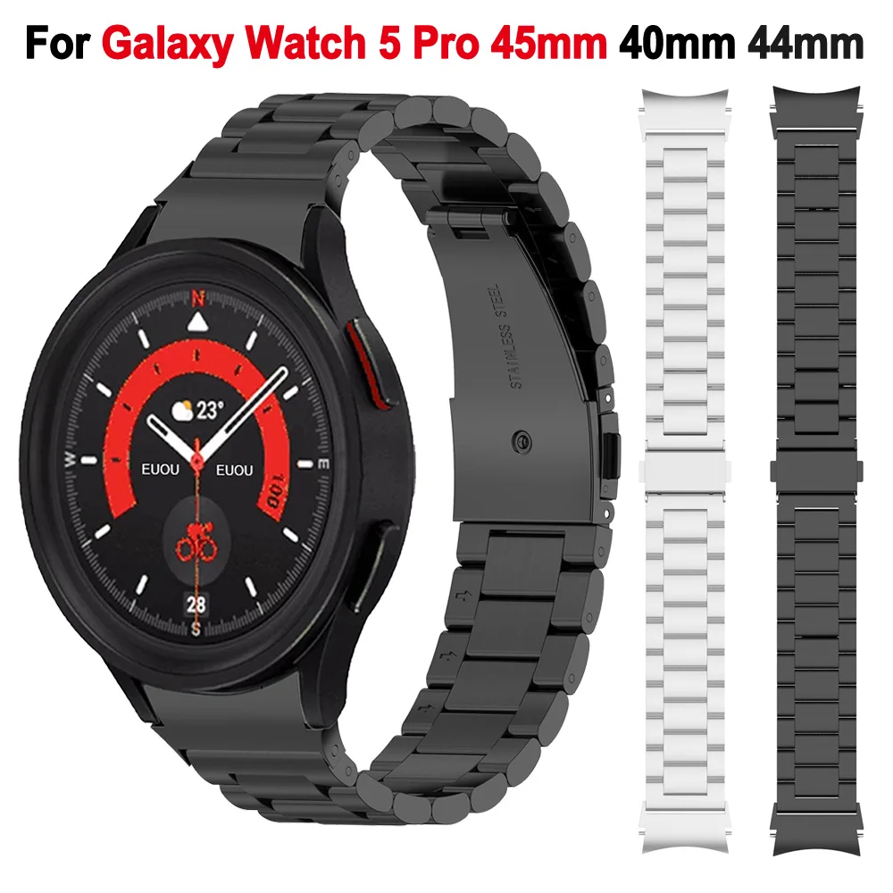 

Stainless Steel Strap For Samsung Galaxy Watch 5 /4 44mm 40mm Classic 46mm 42mm No Gaps Metal Bracelet Watch5 pro 45mm Watchband