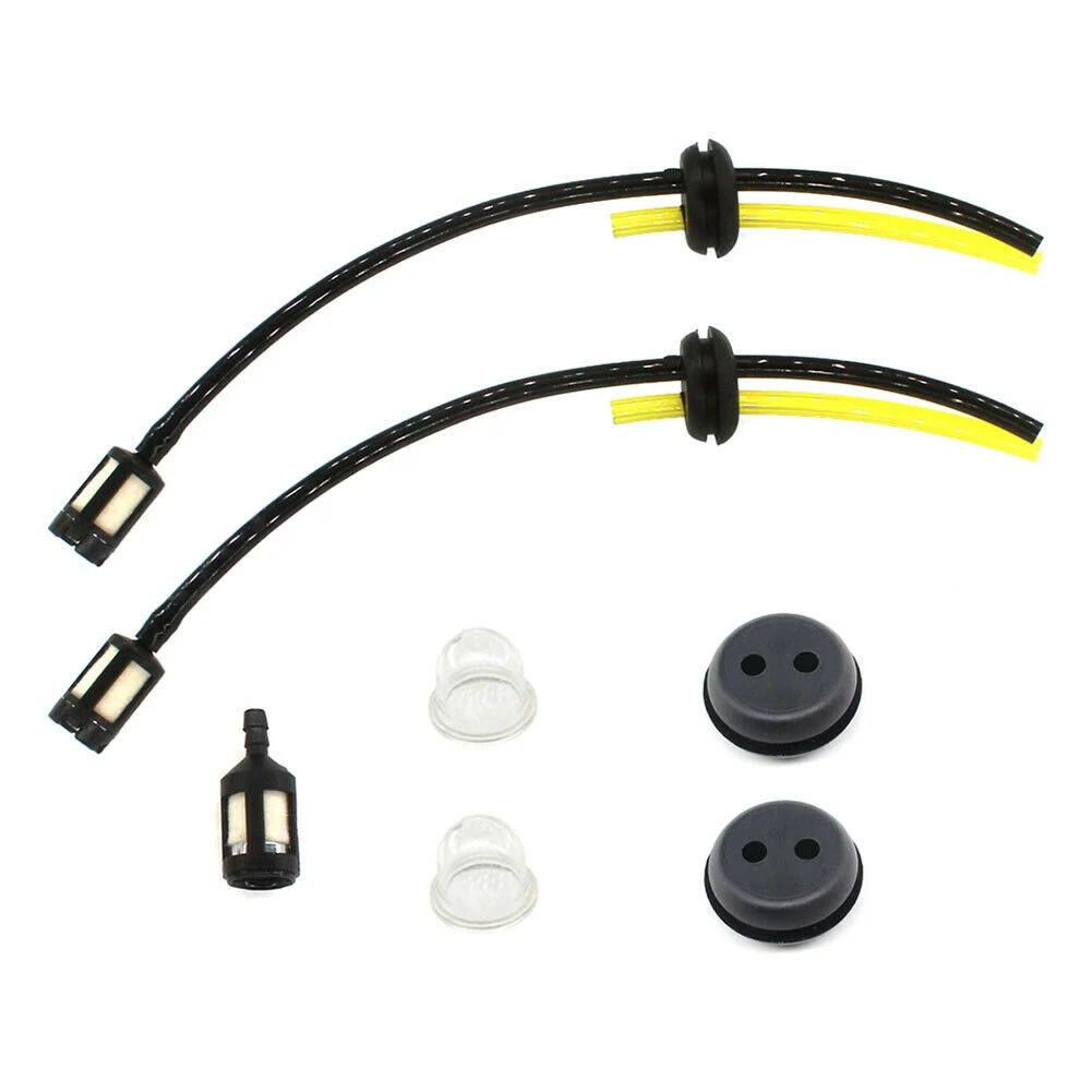 

7pcs Universal Fuel Line Kit Primer Bulb Grommet Fuel Filter Trimmer Lawn Mover Strimmer Chainsaw Parkside Garden Power Tools