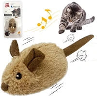 moving cat toy mouse interactive cat toys mice electronic with furry tail automatic squeaky cat toys for kitten small dogs