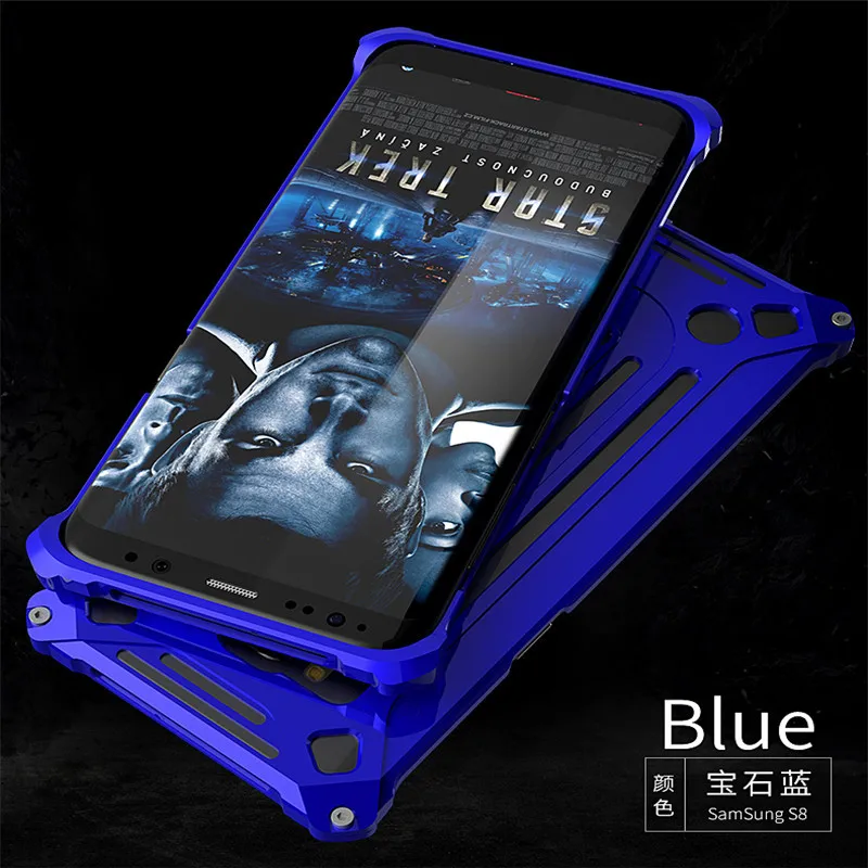 2018 Direct Selling Rushed For Samsung S8 Luxury Glitter Hard Slim Metal Frame Armor Protective Back Phone For Plus Cover Funda