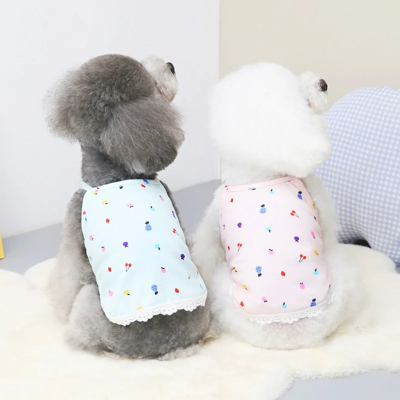 

Летняя тонкая дышащая одежда без рукавов для маленьких собак