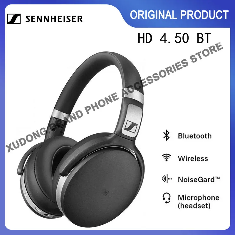 

Original Sennheiser HD 4.50BT Wireless Bluetooth Over Ear Headphones HD4.50 BT Noise Cancelling Earphone Gaming Headset Mic