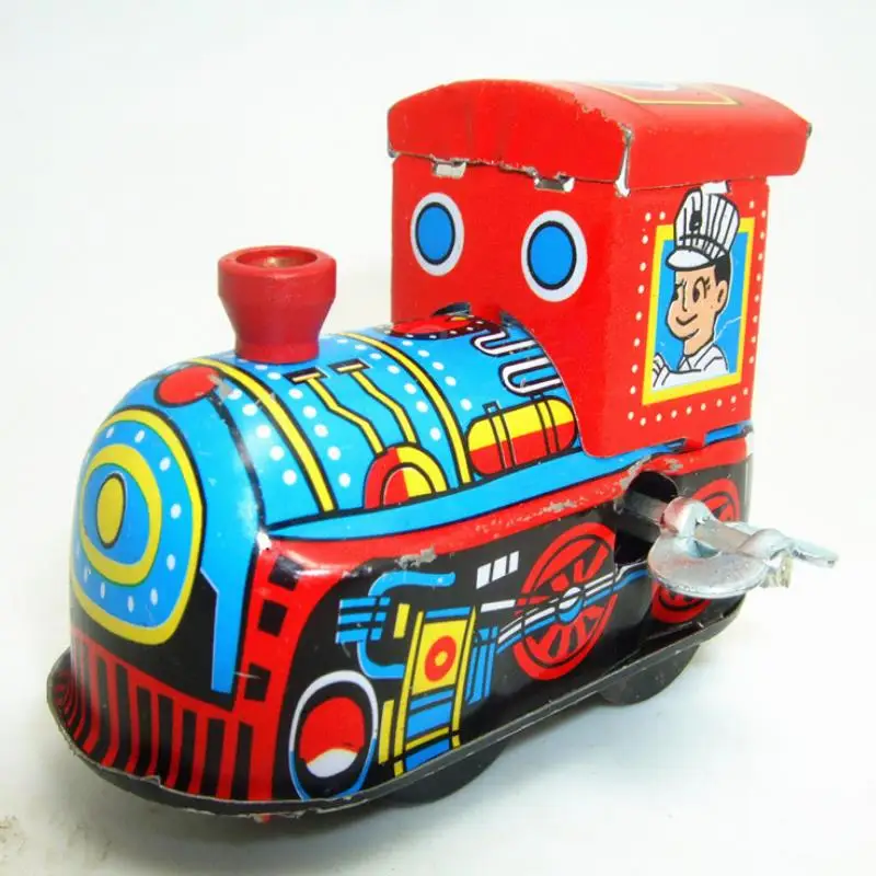 

1pc Funny Kids Gift Clockwork Toys Retro Steam Train Fire Truck Reminiscence Children Vintage Tin Toys Classic Wind Up Toys