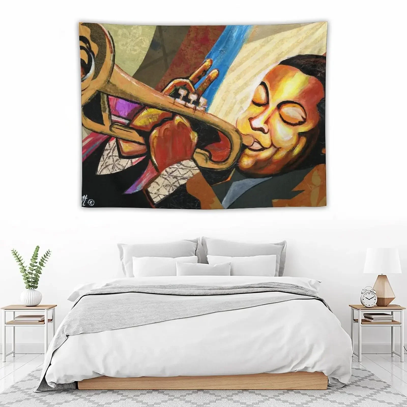 Гобелен Jazz Impresario Wynton Marsalis Рождественское украшение эстетика для комнаты гобелен