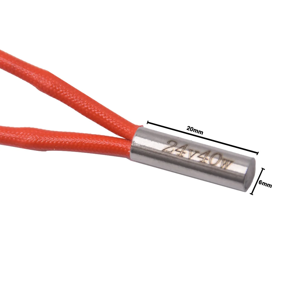 

12V/24V 40W Heater Cartridge 620 Ceramic Hotend For 3D Printer Prusa Mendel Creality CR-10S Pro,CR-X,Ender 3, Ender 3X, Ender-3