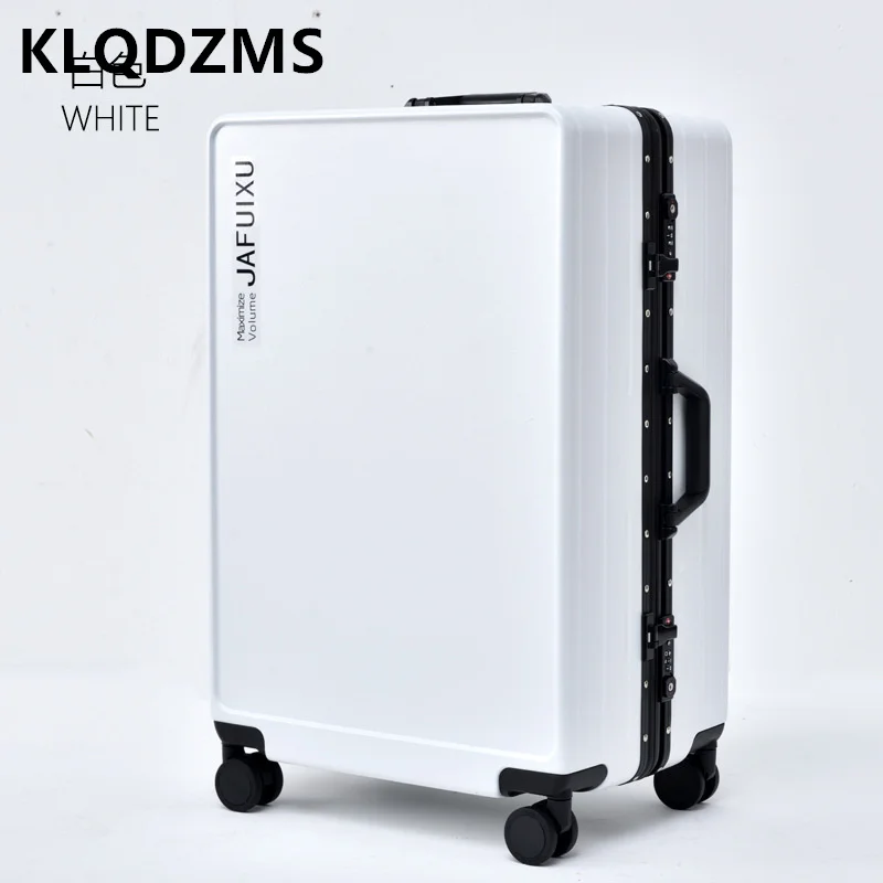 KLQDZMS New Universal Luggage Tide Aluminum Frame Silent Wheel Suitcase 20