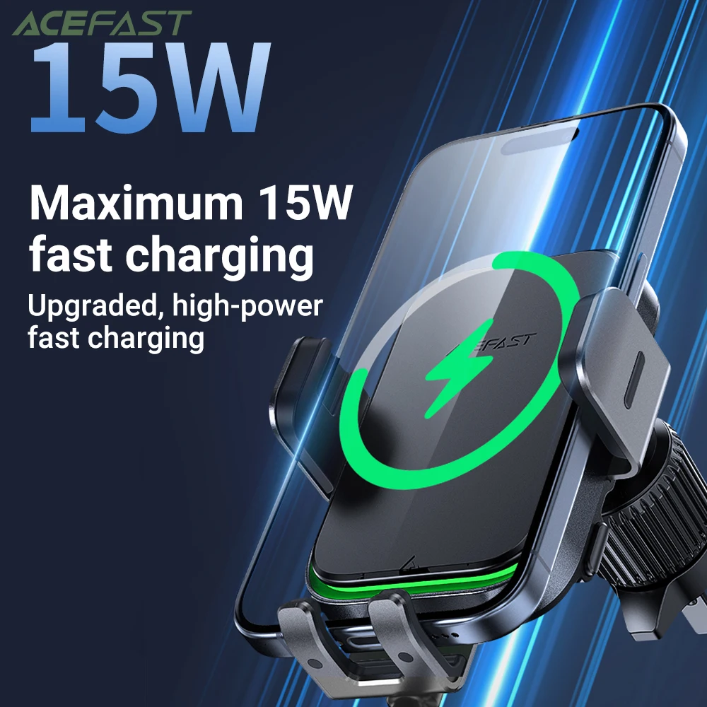 ACEFAST Автомобильный держатель с автоматической беспроводной зарядкой для iPhone 16/15