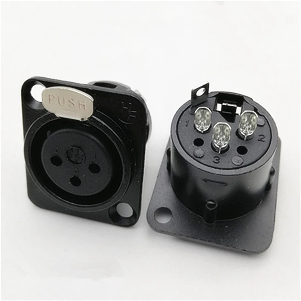 

3Pin XLR Socket Male Female Panel Mount Chassis Socket Mic Jack Audio Connector Microphone Socket XLR For Patch Bay Snake Cable
