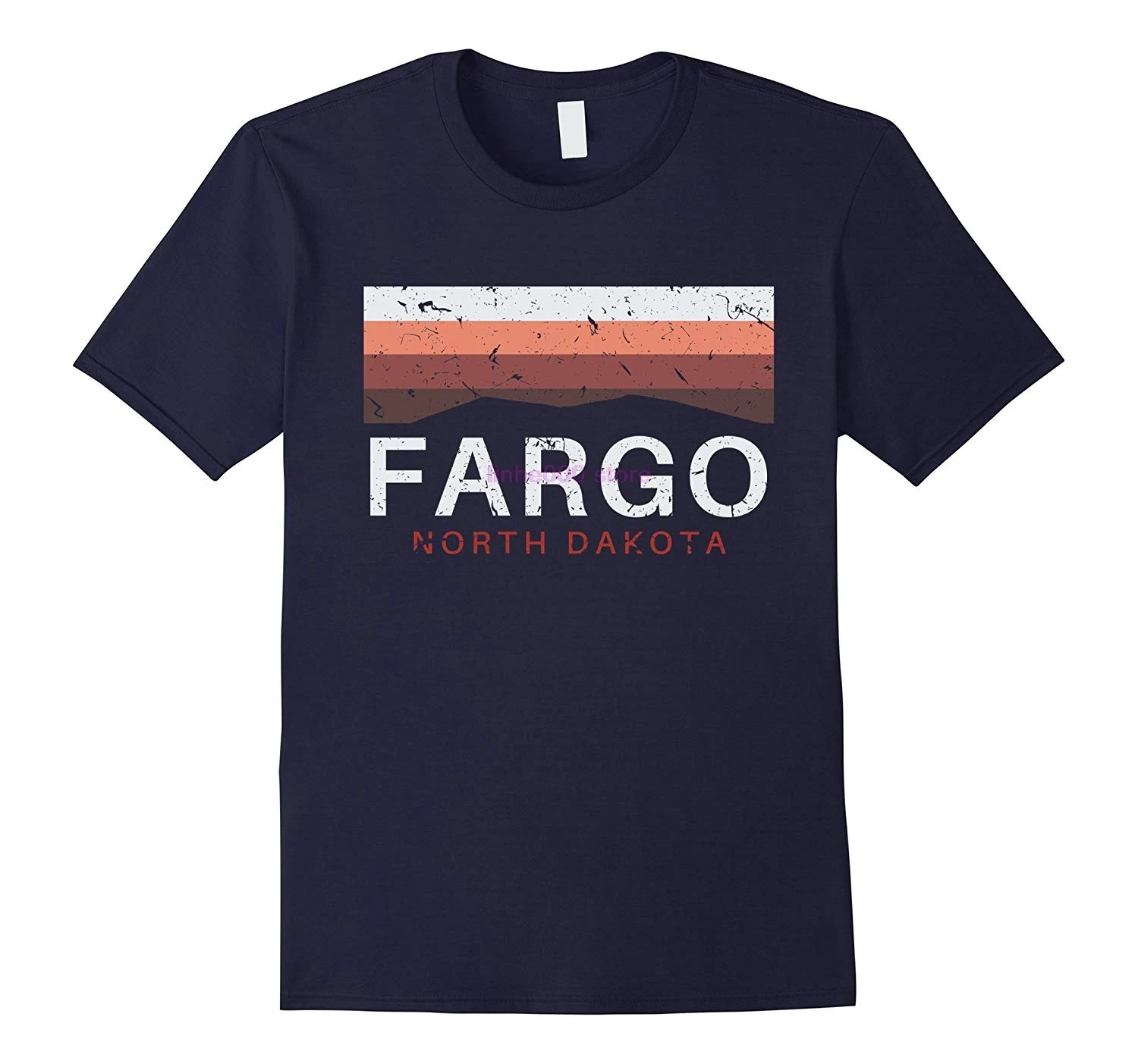 

GILDAN брендовая мужская рубашка Fargo North Dakota, винтажная и состаренная футболка