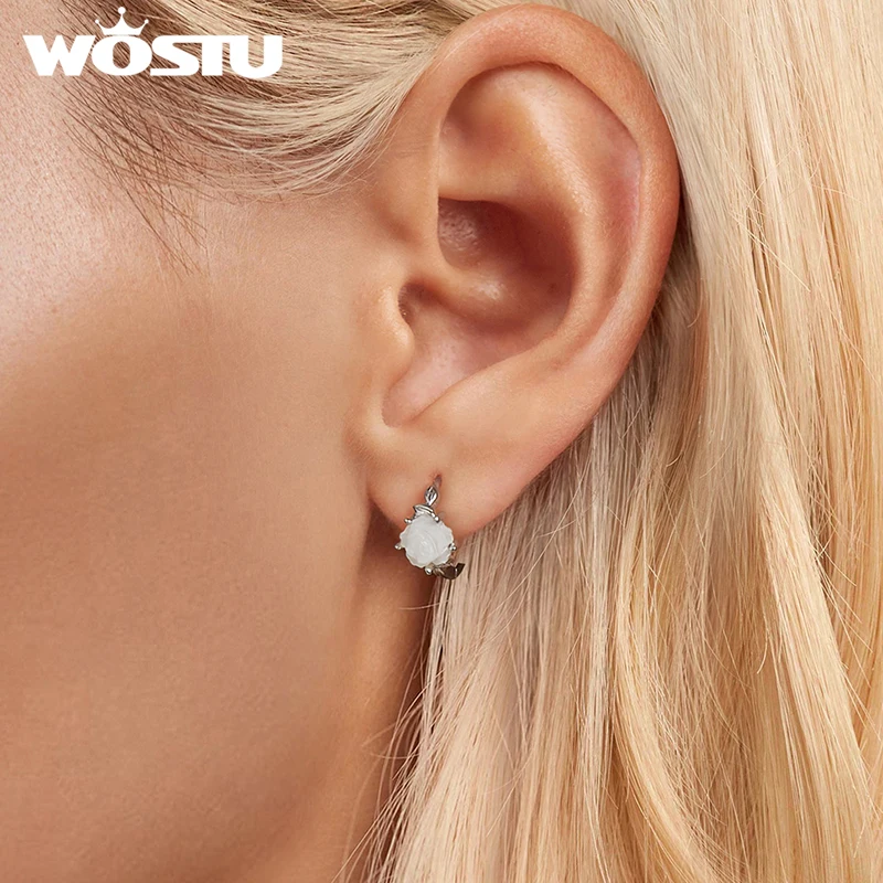 Серьги-кольца и Открытое кольцо в виде Розы