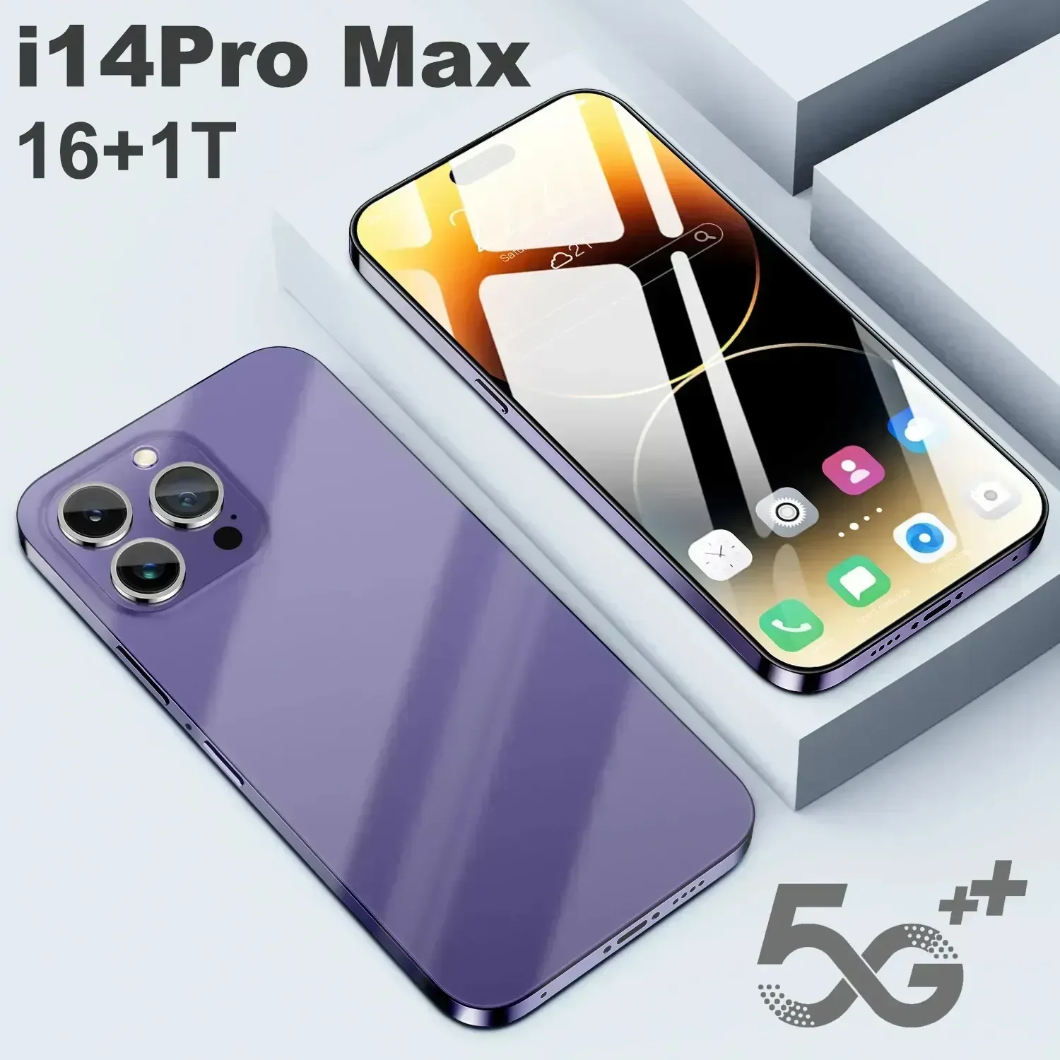 

Cellphones I14 Pro Max 6.7 Inch 4G 5G Face ID Smartphone 16G+1TB Smart Mobile Phones 8000mAh Cell Phone Android Global Version