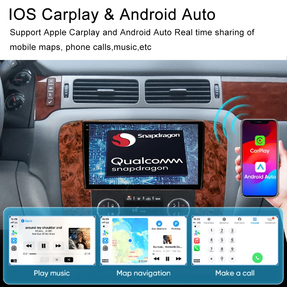 Фото Автомобильный радиоприемник Android 15 для VW Volkswagen POLO 5 2008-2017 Vento Мультимедийный стерео видеоплеер Carplay Auto 4G WIFI GPS NAVI DSP №4