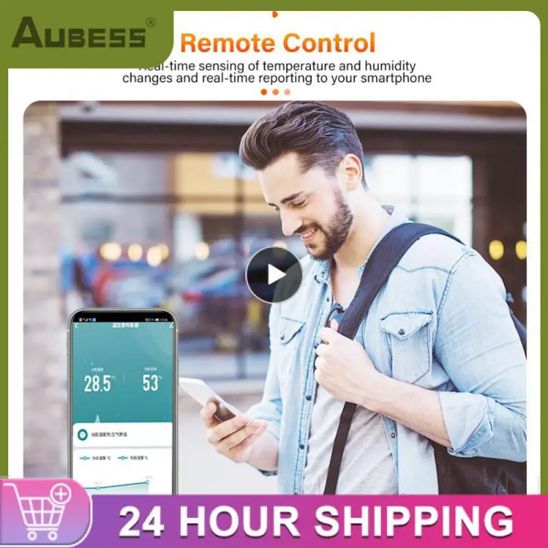 

1~8PCS Mutifunctional Remote Monitor Indoor Hygrometer Battery Powered Tuya Zigbee Smart Temperature And Humidity Sensor