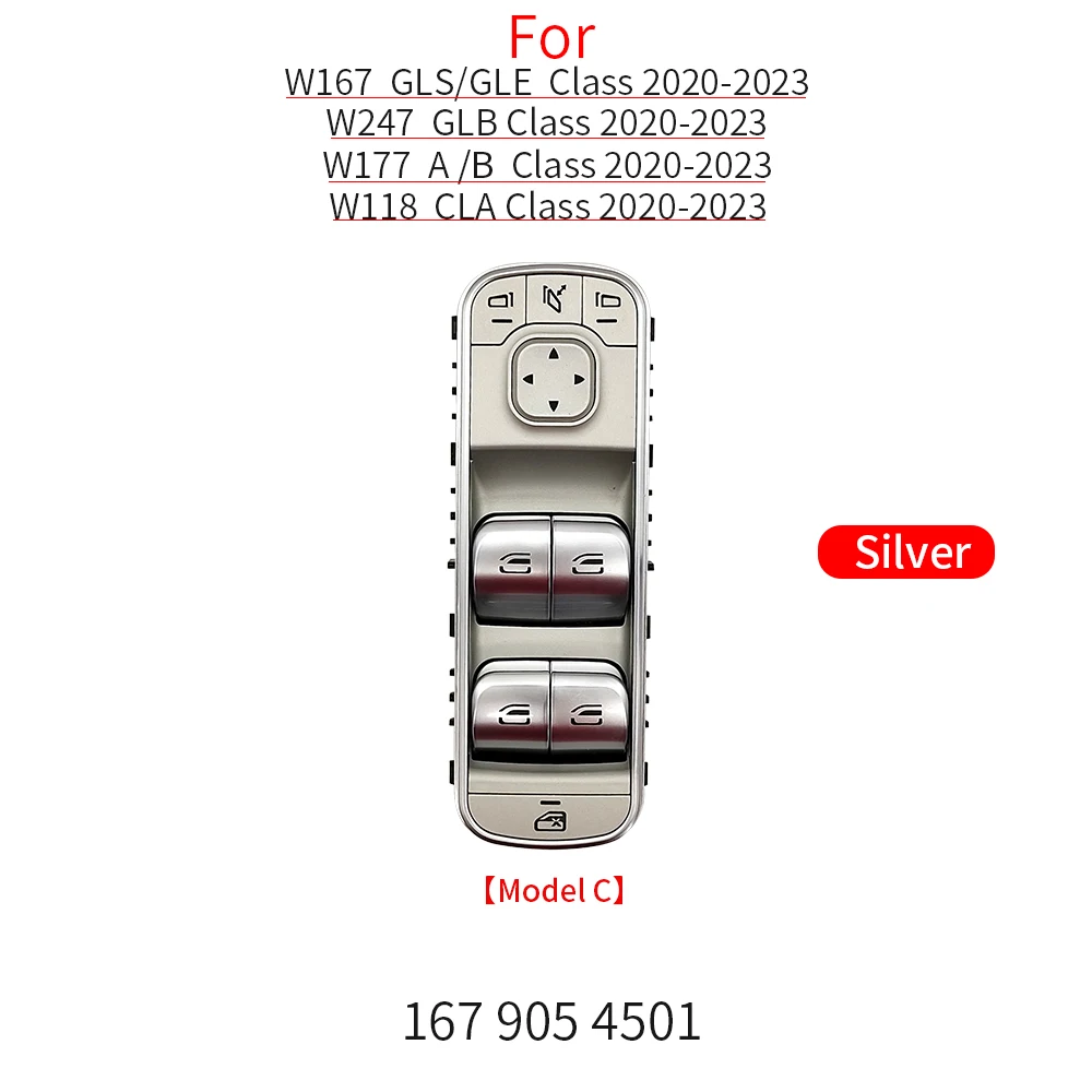 

Автомобильный Электрический переключатель стеклоподъемника для Mercedes W167 W247 W118 W177 для Benz A B CLA GLE GLS Class A180 B200 CLA260 GLE350