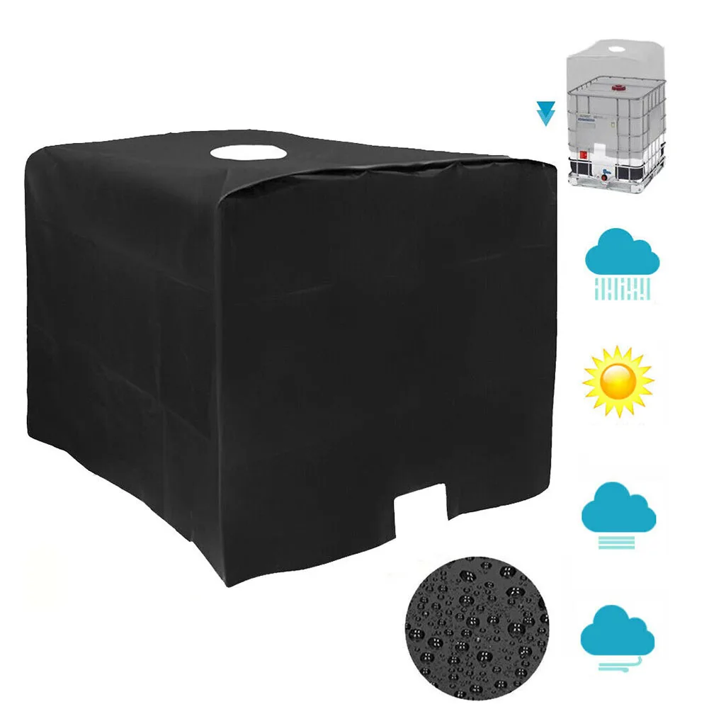 

1 тонный капюшон 1000 л чехол для резервуара для воды от дождя Антивозрастные фольгированные Чехлы теплоизоляция IBC Защита от УФ Солнца водонепроницаемый