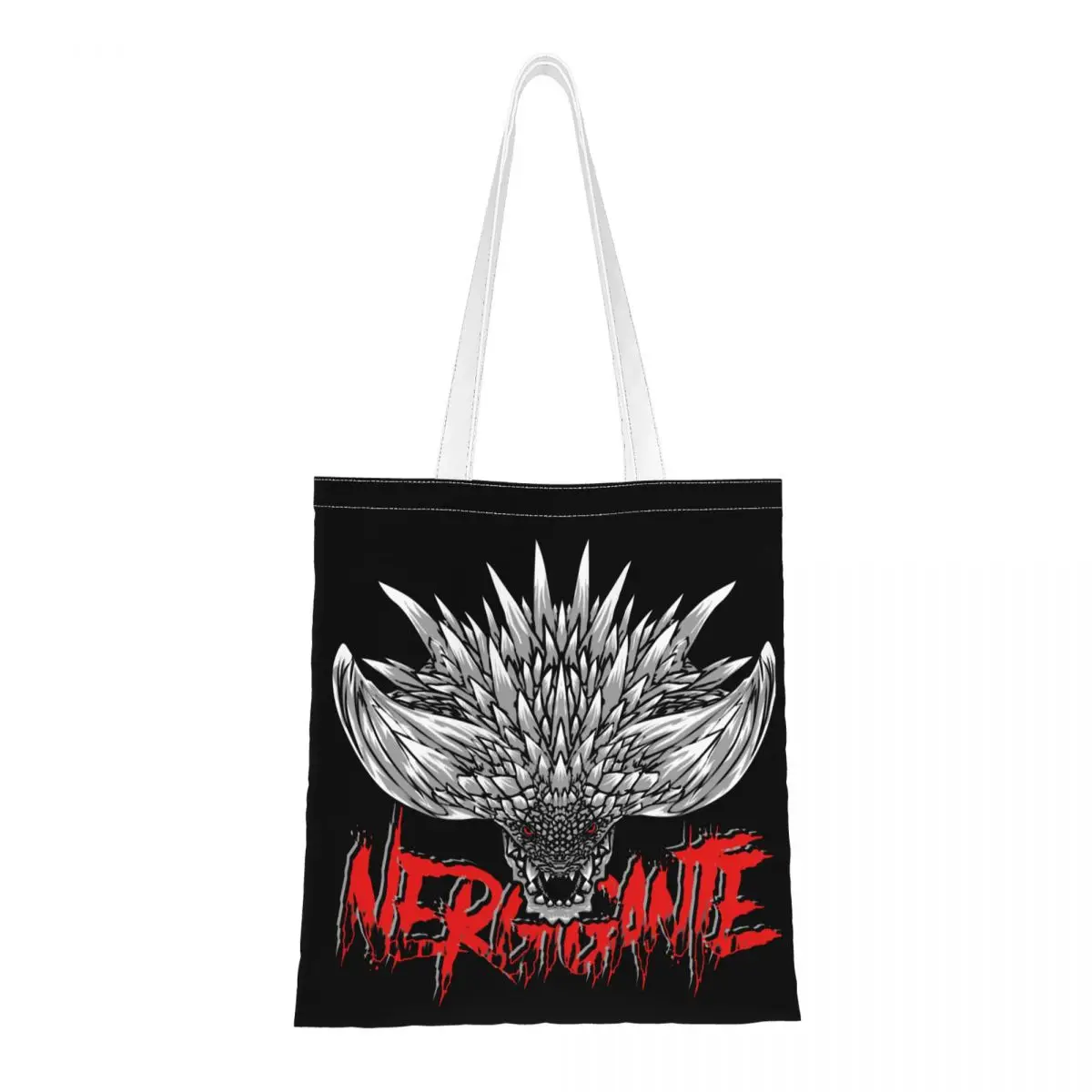 

Nergigante Monster Hunter World Eco Shoulder Bag Women Shopping Bag Cute Large Capacity Canvas Tote Bag Casual Canvas Bag