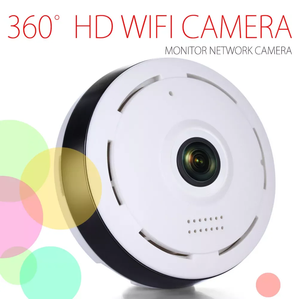 

HD 360 градусов панорамная широкоугольная мини камера видеонаблюдения Smart IPC Беспроводная IP-камера рыбий глаз P2P 1080P HD домашняя камера безопасн...