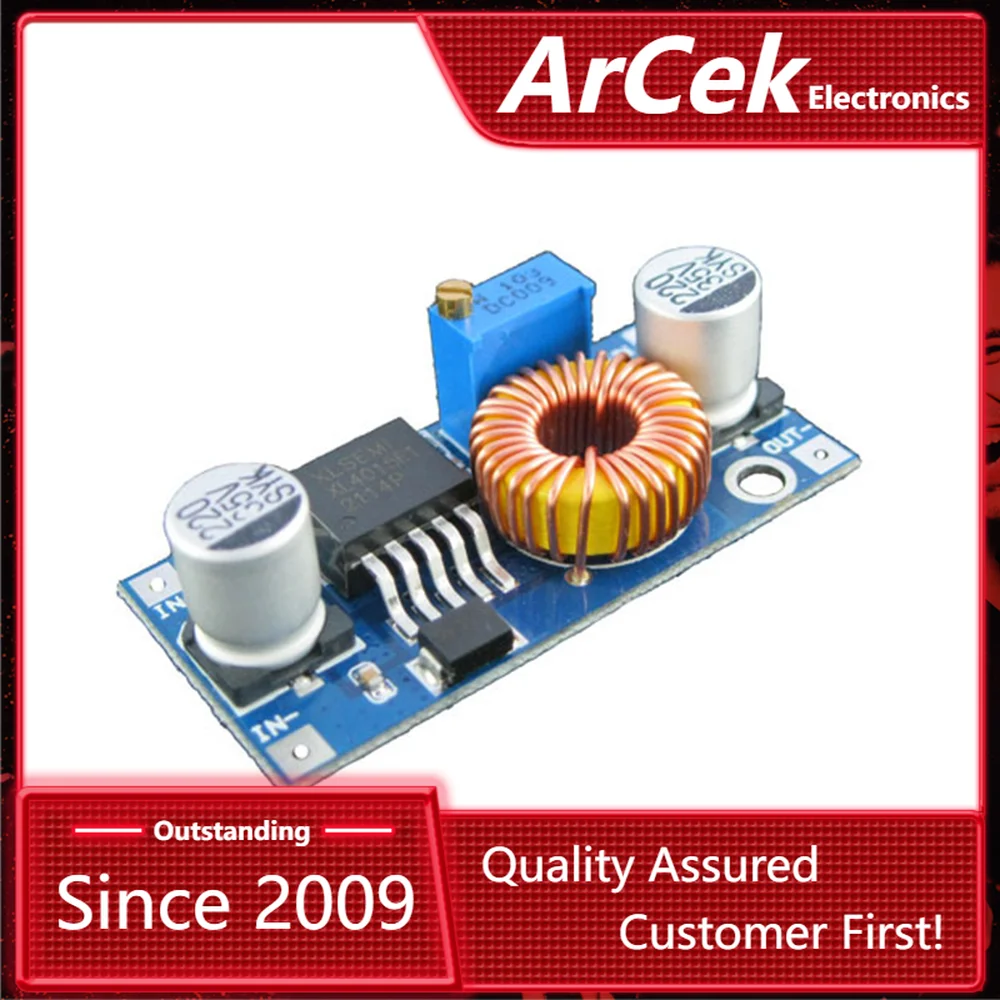 XL4015 DC-DC понижающий Регулируемый источник питания светодиодный литиевая плата зарядного модуля 5A Max DC 5V-30V To 0,8 V-24V 300KHz DIY KIT