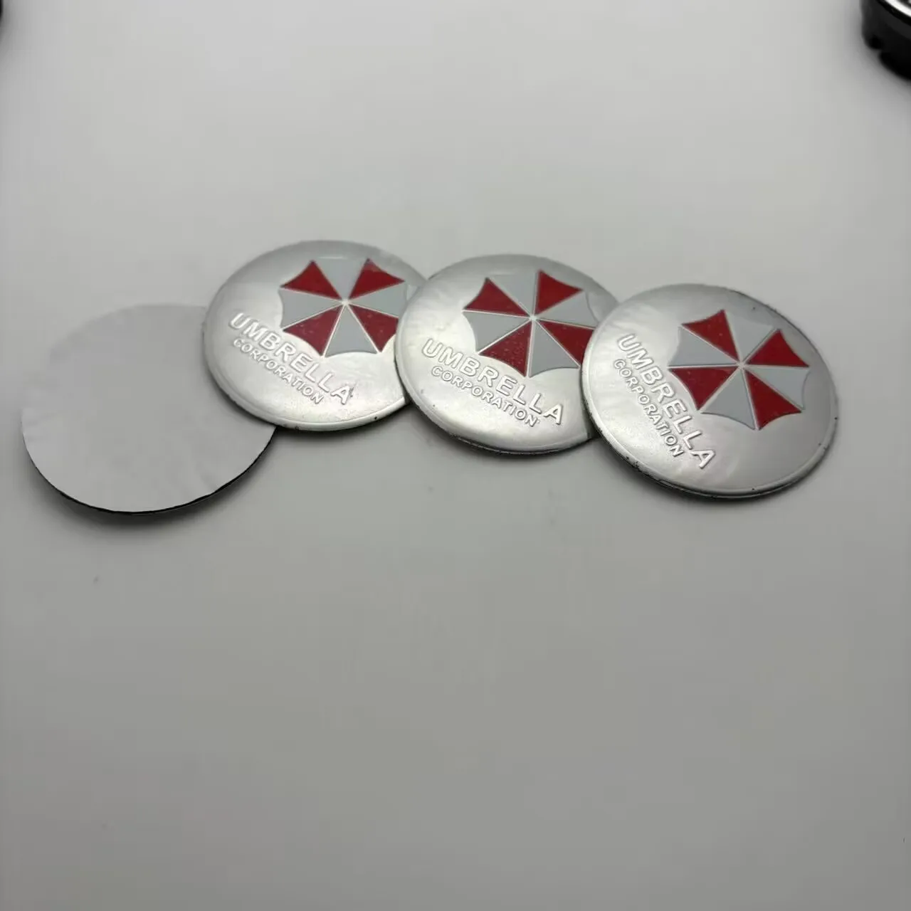 

4 шт., 56 мм, логотип Umbrella Corporation, эмблема, наклейки, центральные колпачки для ступицы колес автомобиля, крышка обода, аксессуары для авто украшения