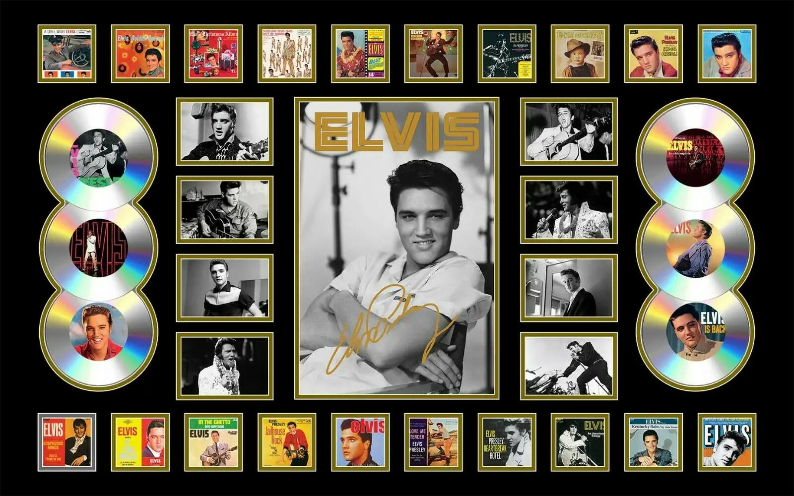 

Музыкальный альбом ELVIS PRESLEY, постер с надписью, печать мемента, искусство, Шелковый постер, настенное искусство, домашняя декоративная живоп...