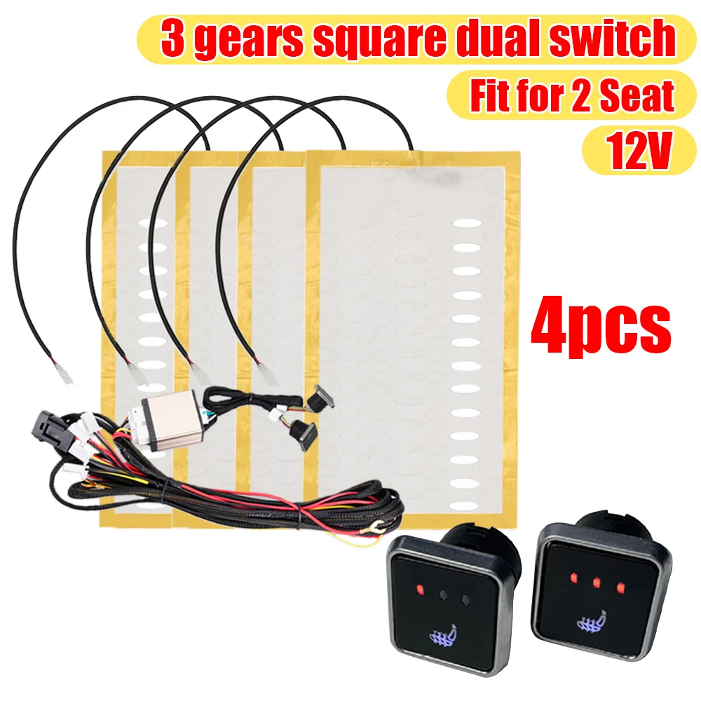 

Универсальный Комплект Обогрева Автомобильного Сиденья, 2 Сиденья, 12 В, Соединительный Провод, 3 Уровня