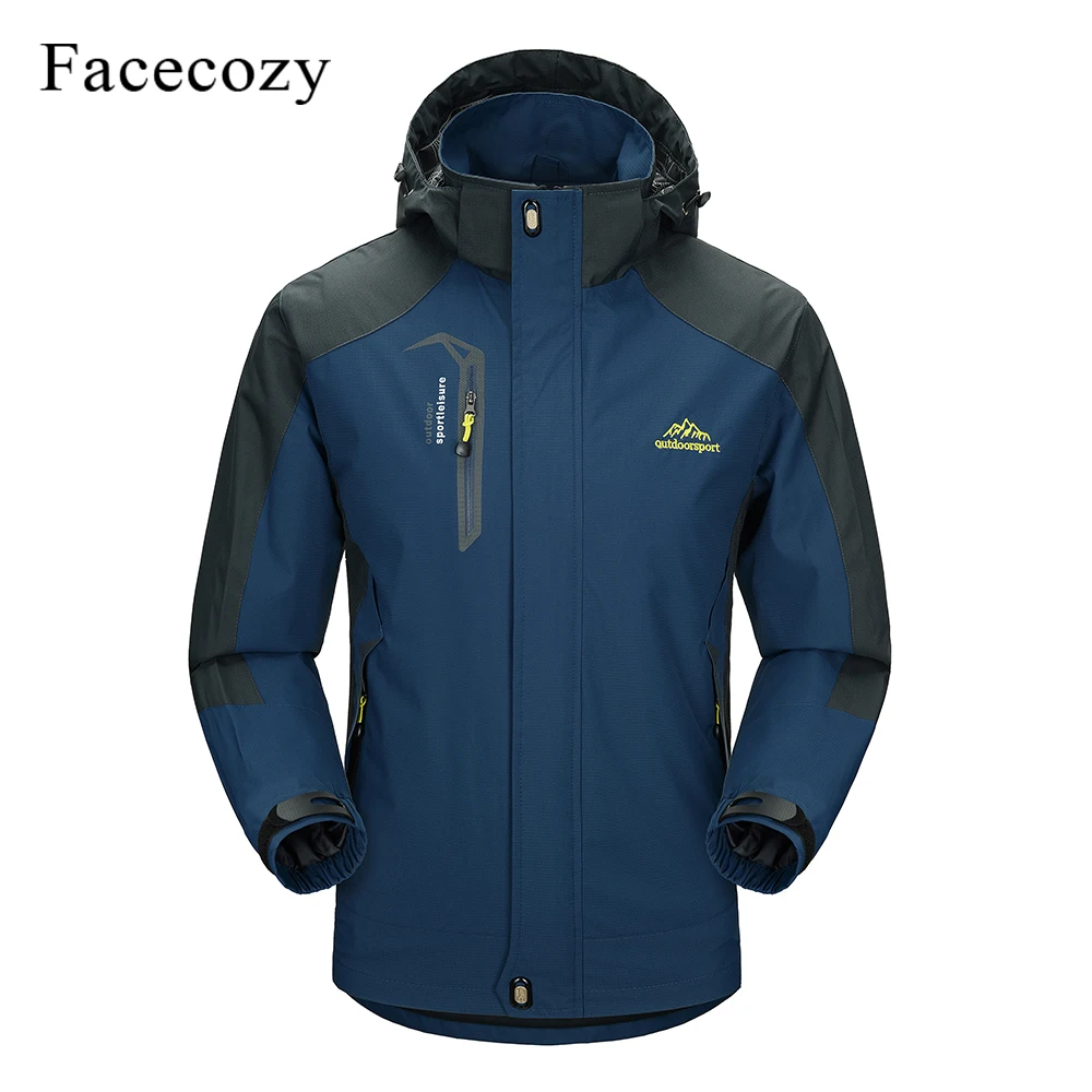 Мужская и женская зимняя водонепроницаемая походная куртка Facecozy, спортивная одежда для альпинизма, походов, с капюшоном, кемпинга, охоты, ку...