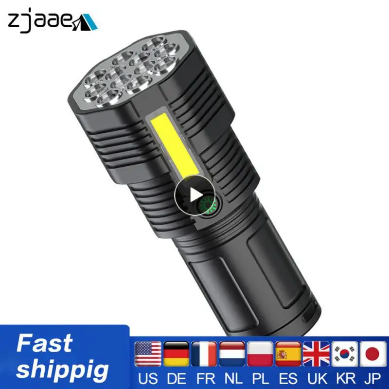 

Waterproof Handheld Flashlights High-capacity Durable Camping Hand Lamp 3500 Ma Emergencies Torch Camping Equipment Usb Charging