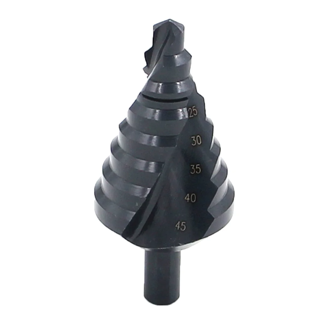 

HSS Multiple Hole 8 Sizes 10 15 20 25 30 35 40 45mm Titanium Step Drill Bit 8 Steps Cone Drill Bit Hole