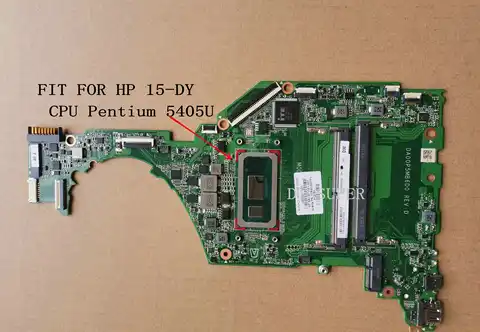 В наличии, материнская плата для ноутбука HP 15-DY с процессором Pentium 5405U/4417U, протестирована