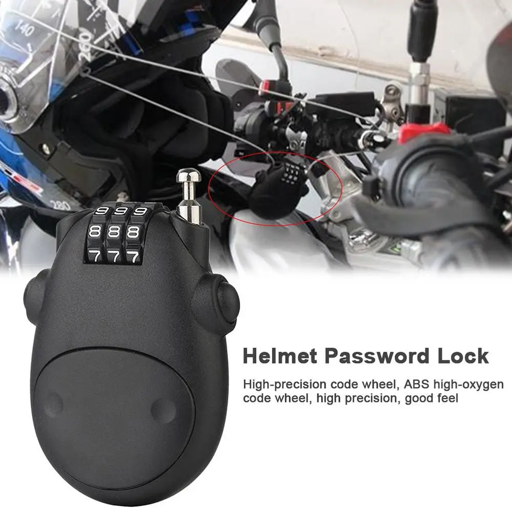 

Helmet Code Lock Telescopic Wire Rope Steel Cable Password Motorcycle Locks Helmet High-precision Code Wheel Password Lock