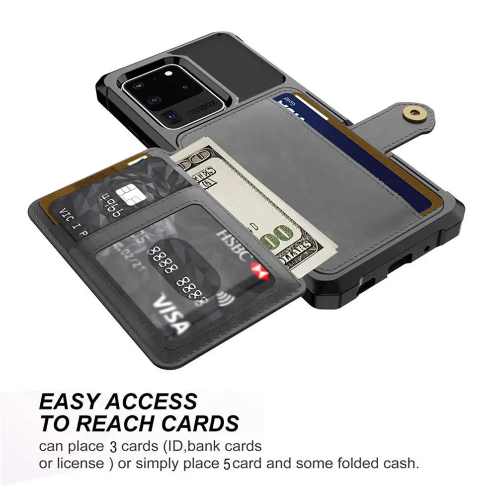 Цветной чехол для телефона из искусственной кожи для Samsung A32 A23 A04S M13 M23 S22 Plus Note 20 Ultra S21 FE S20 Чехол-кошелек из ТПУ, 50 шт.