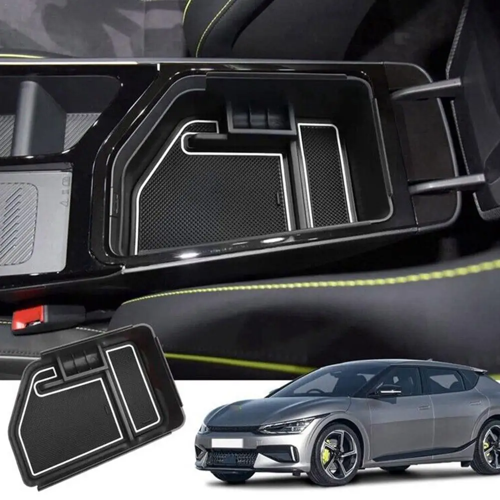 

Auto Interior Accessory Armrest Storage Glove Box For 2021-2022 KIA EV6 Center Console Tray Organizer Stowing Tidying Phone Box