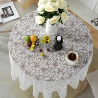 european lace table cover cloth jacquard hollow round tablecloth fashion bar cocktail white table cloth dining table decor