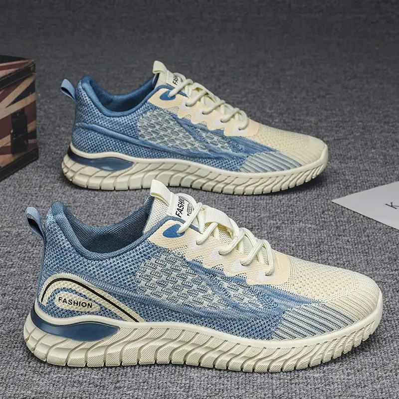 

Online Influencer Men's Shoes Autumn Breathable Mesh Surface Sports and Leisure Running Thick Bottom Tire Dad Shoes Men's Fashio