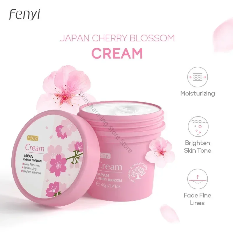 Akura Essence Creme Facial Japão Flor de Cereja Hidratante Melhorando a Secura and Rugosidade Cuidadoscoma Pele do Rosto 40 г
