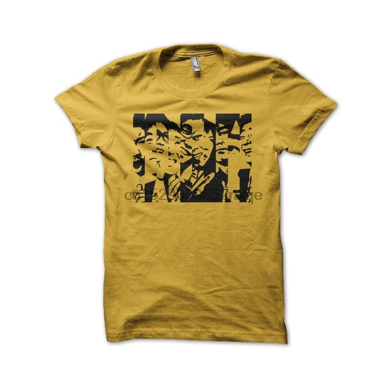 Мужская футболка с японскими персонажами в Вертикальную Полоску желтые футболки