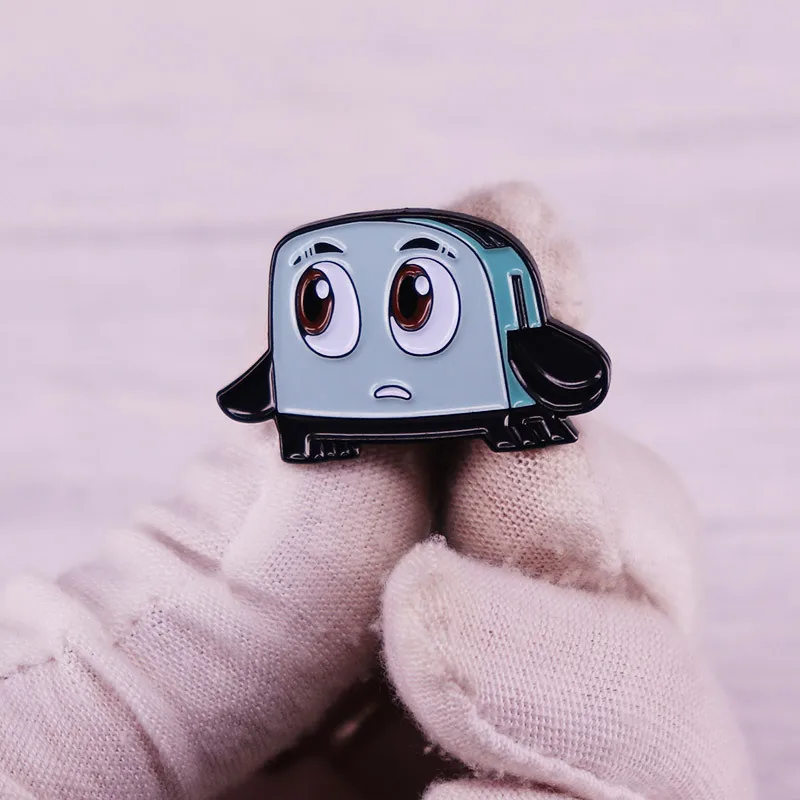 

XM-funny Brave little toaster brooch pin badge clothes backpack pin metal accessories