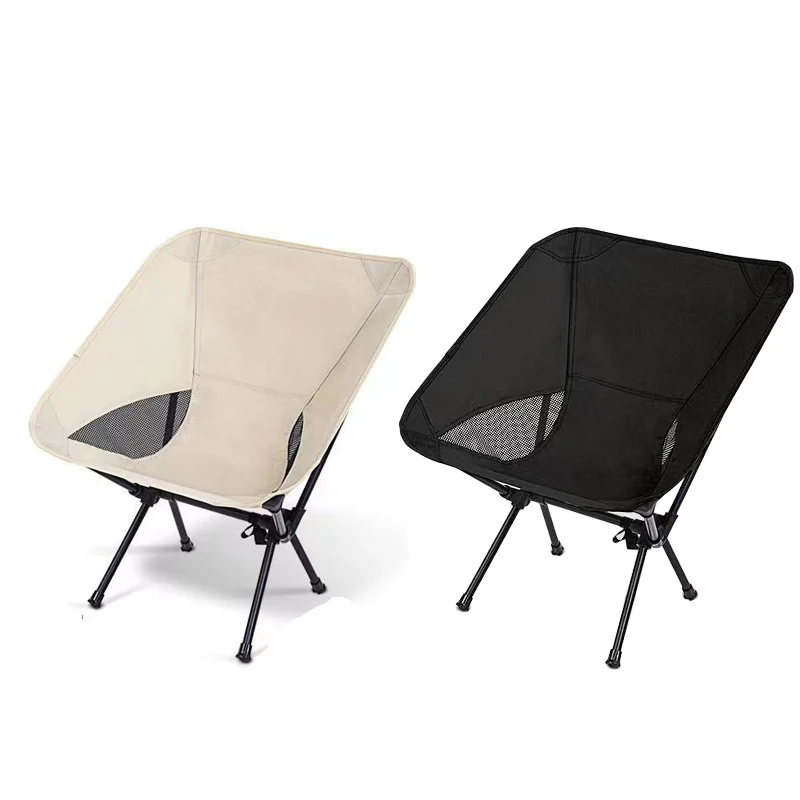 

Outdoor Portable Chair Light Foldable Camping Comfortable oxford Cloth Moon Chair Fishing Barbecue Picnic Beach Chair w Storage