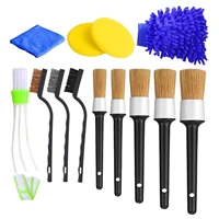 13pcs car detailing brushes cleaning brush set cleaning wheels tire interior exterior leather air vent washing tool accessories