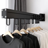 Retractable Folding Coat Rack Wall Mounted Clothes Hangers Coat Dryer Rack Clothes Rail Cloth Perchero Space Saving Furniture