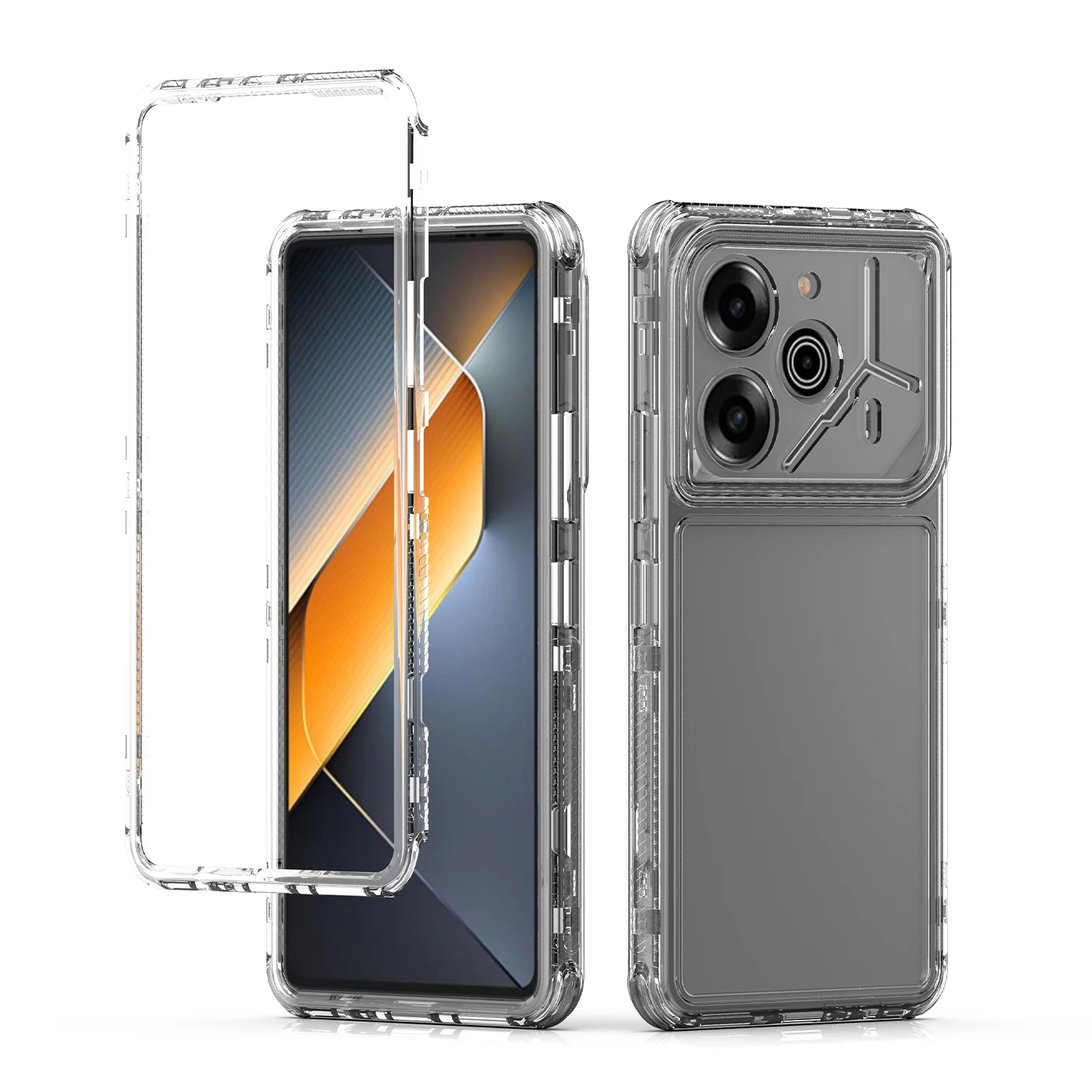 Прочный противоударный чехол для телефона 3 в 1 жесткий пластиковый каркас