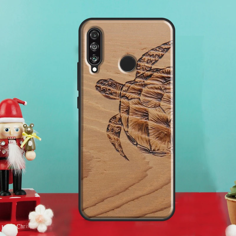 Фото Деревянный чехол-черепаха для Huawei Nova Y73 Y90 Y70 Y72 Y61 Y91 7i 8i 11i 12i 12s 9 10 SE P30 P40 Lite P60 Pro №4