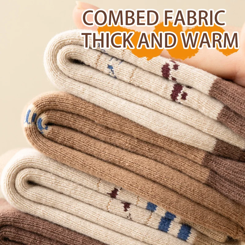 5 пар детских зимних ультра толстых махровых носков от 1 до 16 лет высокоэластичные