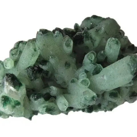 

377g Unique Natural Green Crystal Cluster Skeletal Quartz Point Wand mineral Healing crystal druse vug Specimen natural stones